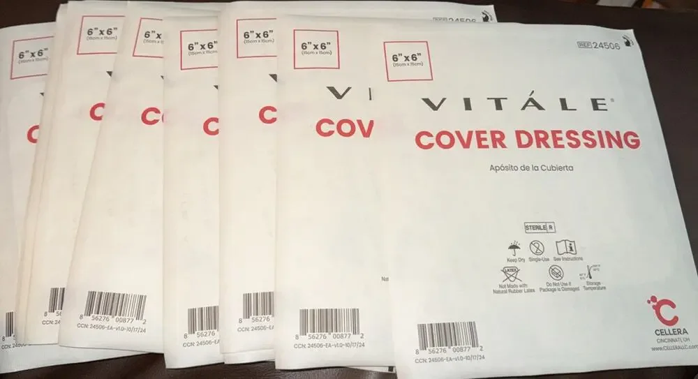 10 Vitale 6x6 Inches Cover Dressings Individual Packages Exp 2 2030 Sterile New